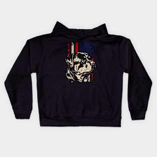 Urban Rottweiler American Flag Talk Triumph for Dog Enthusiasts Kids Hoodie